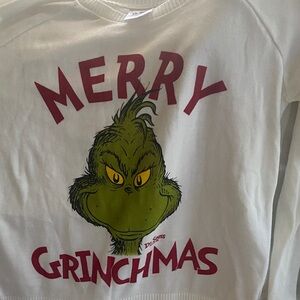 Merry Grinchmas White Sweater